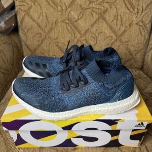 Adidas 2017 Parley x UltraBoost Uncaged Night Navy Men's 8.5 BY3057 Nearly New!